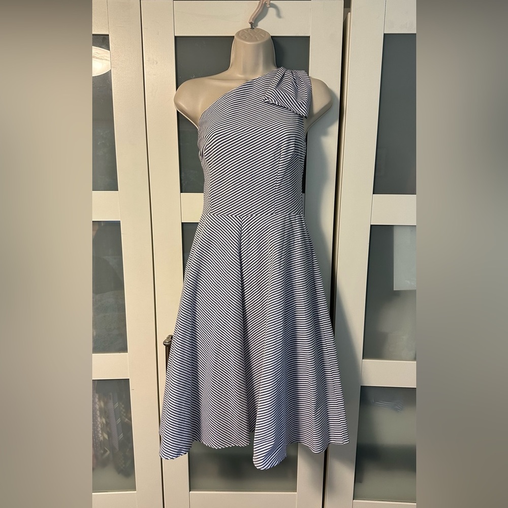 Nautical Blue Striped Dress, Fits Size 2-4 Women’s